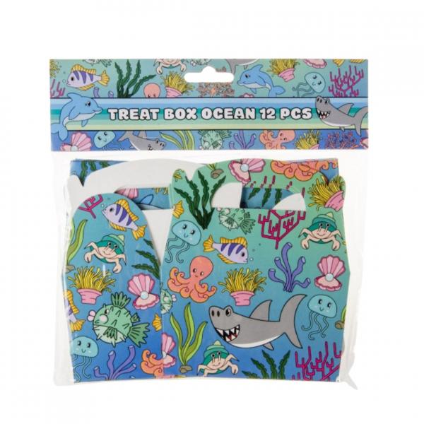 Leckerli-Box Meerestiere blau 12,5 cm 12 Stück