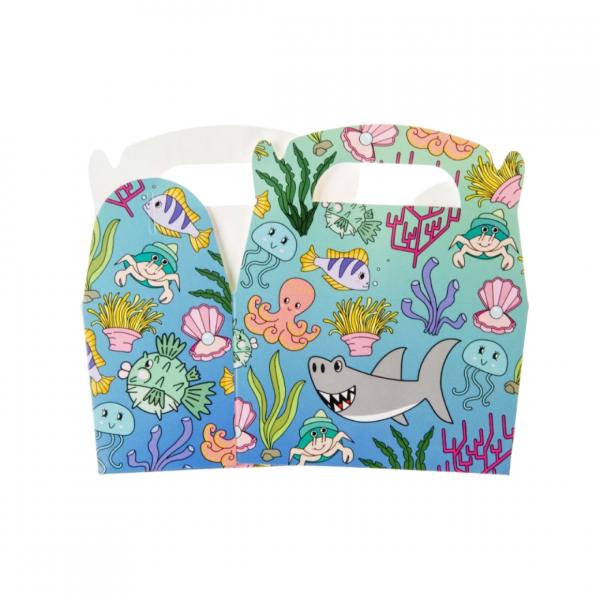 Leckerli-Box Meerestiere blau 12,5 cm 12 Stück