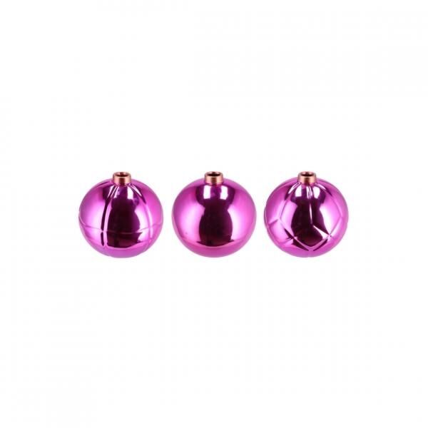 Vase Weihnachtskugel fuchsia 9 cm 3 sortiert