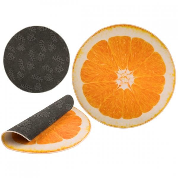 Teppich Orange rund 80 cm