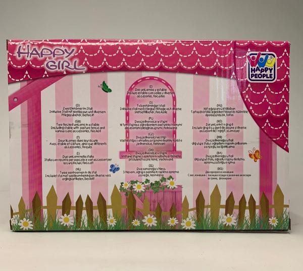 Happy Girl Einhorn Stall Spielset &ndash; Kinder Spielzeug