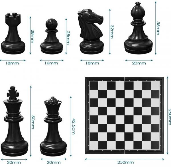 Magnetisches Schachspiel &ndash; faltbar (25 &times; 25 cm)