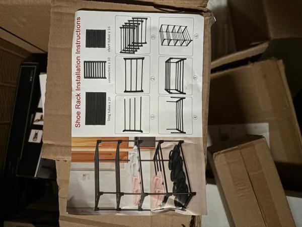 Metall Schuhregal &ndash; 5 Ebenen Stabile Metallrohre (12 mm)