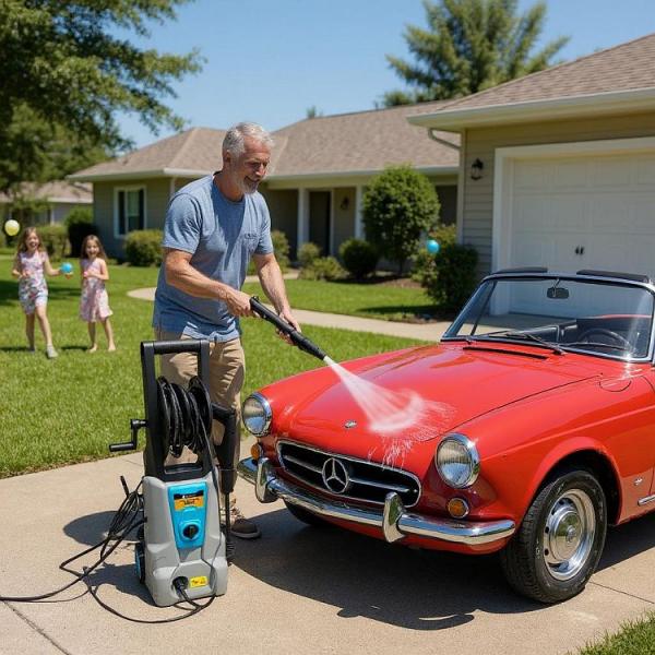 Warenkraft Hochdruckreiniger 2000G, 130 bar, mit Zubeh&ouml;r high-pressure cleaner