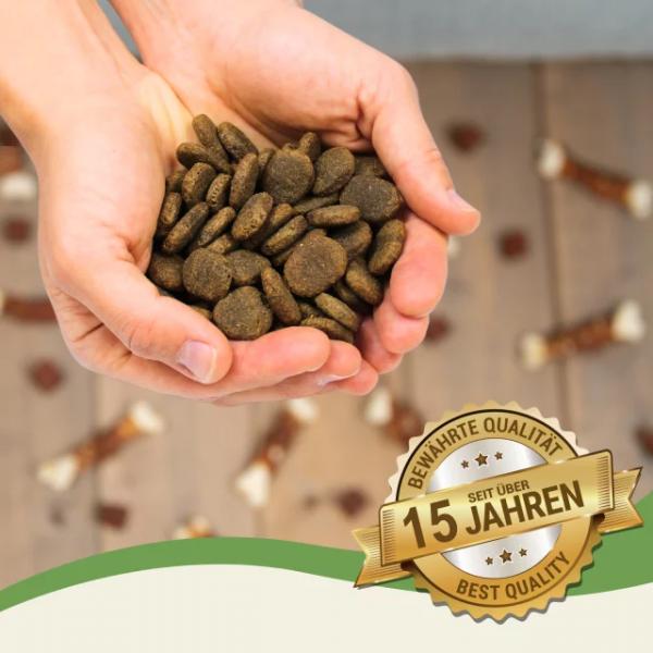 4 kg Lecker.Pet® Luna's Adult Strauß mit Kartoffel & Apfel Hundefutter Trockenfutter Vollnahrung MHD 3/2026