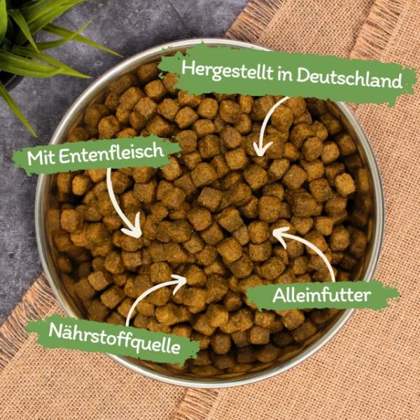 4 kg Lecker.Pet® Paula's Adult Sensitive Ente & Kartoffel Hundefutter Trockenfutter Vollnahrung MHD 4/2026