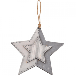 Anhänger Star grau 19 cm