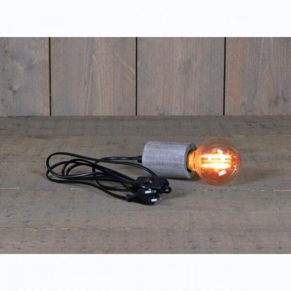 Annas Collection Pendelleuchte E27 Holz grau 3 m