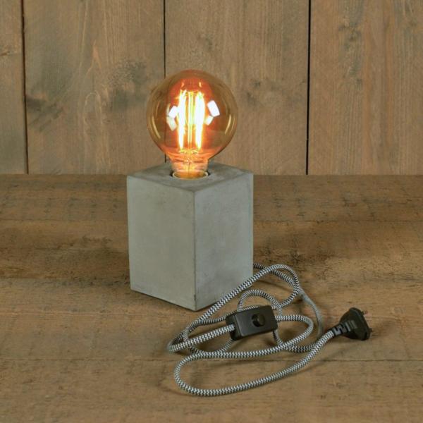 Annas Collection Tischlampe E27 Beton grau 13 cm