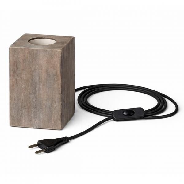 Annas Collection table lamp E27 wood gray 15 cm