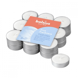 Bolsius duftende Teelichter Fresh Linen 4 cm Satz von 18