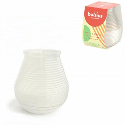 Bolsius Patio Kerze in Glas weiß 9 x 9,5 cm