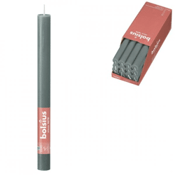 Bolsius Tischkerze Rustikales Grau/Grün 2,2 x 27 cm