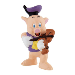 Bullyland 12491 - Disney 3 Kleine Schweinchen Spielfigur Fiedler, 6cm