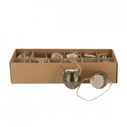 Eggs with string black 5 cm 12 pieces