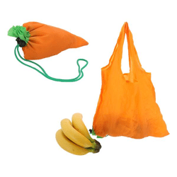 Shopping bag carrot, foldable, approx. 32x40cm 