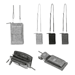 Wallet with cell phone compartment for hanging 3/s