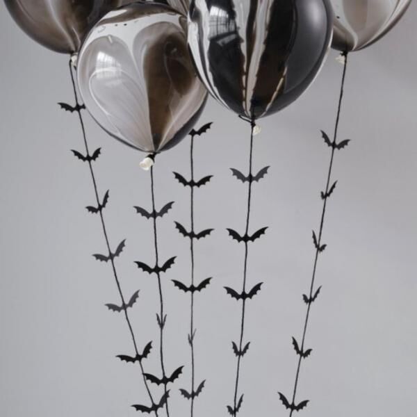 Ginger Ray Halloween Schwimmleinen Fledermaus 100 cm 5 Stück