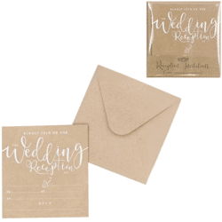 Ginger Ray wedding invitations with envelope 10 pieces