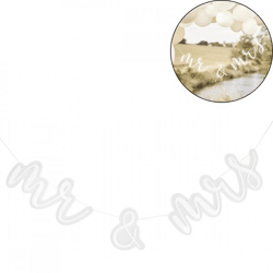 Ginger Ray letter garland Mr & Mrs acrylic 2 m
