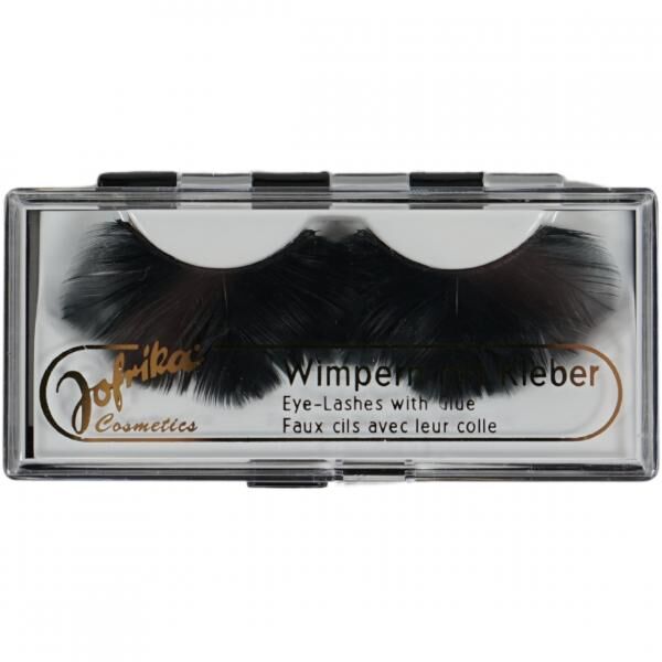 Jofrika Kosmetik künstliche Wimpern Federn schwarz 9,5 cm B-Wahl VE500