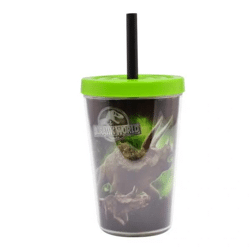 Jurassic World - Drinking cup with lid and straw
