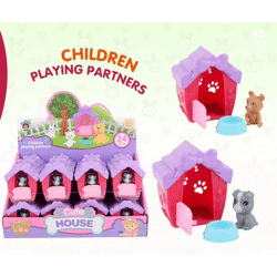 Cage with pet (puppy and kitten) 24 pieces in display