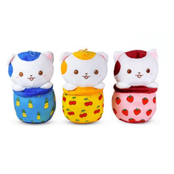 Cat in bubble tea plush figure - 3 assorted - 30 cm