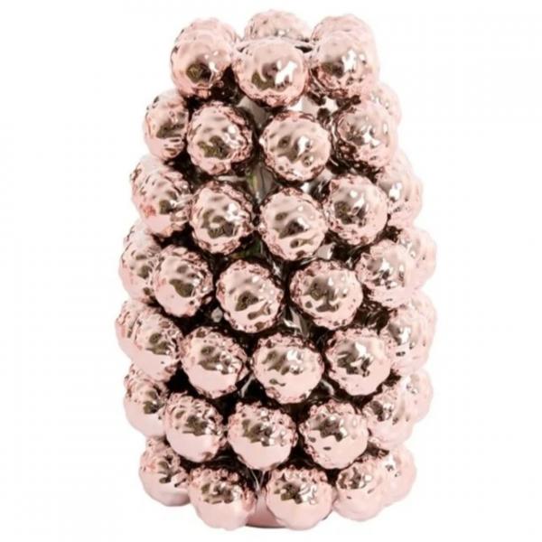 Light & Living Vase Butang Keramik metallic hellrosa 28 cm