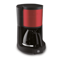 Moulinex FG370D11 Subito coffee maker in red with stainless steel elements. For aromatic filter coffee, modern design and simple operation.