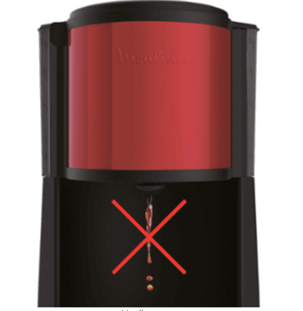Moulinex FG370D11 Subito Kaffeemaschine in Rot mit Edelstahl-Elementen. Für aromatischen Filterkaffee, modernes Design und einfache Bedienun