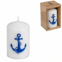 Out of the Blue stub candle Anchor 6 x 8 cm