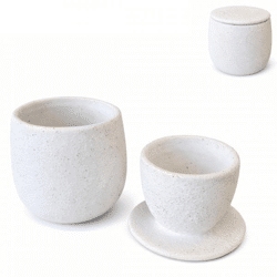 Paju pot James white 12 cm 2-piece