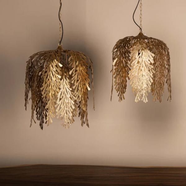 PTMD pendant lamp Joff gold colored 58 cm