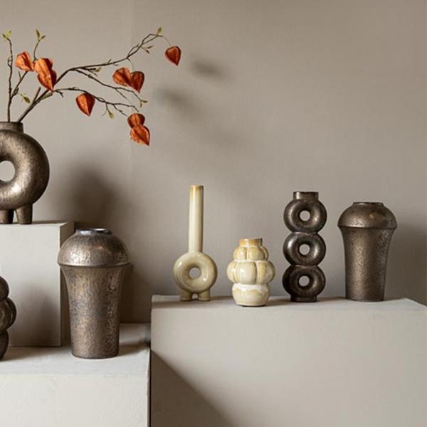 PTMD Vase Desyah S Bronze 26 cm