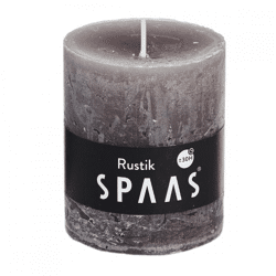 (R) Spaas stump candle rustic taupe 7 x 8 cm