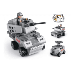 Sluban M38-B0537B - ARMY Panzerfahrzeug 3-in-1 (110 Teile)