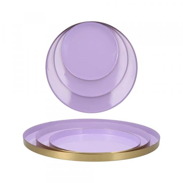 Tablett Marrakesch flieder gold 26 cm