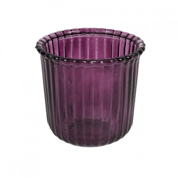 Teelichthalter Day Glas lila 11 cm