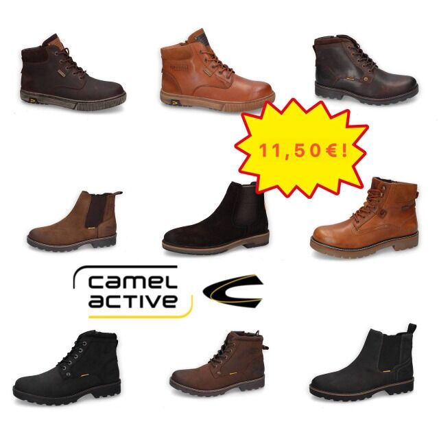11,50 € Camel Active Markenschuhe Mix Kategorie A Muster Winterschuhe 75% Herren 25% Damen Größen 41–42 und 37 neue Modelle original Stock