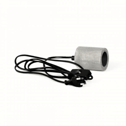 Annas Collection hanglamp fitting E27 hout grijs 3 m