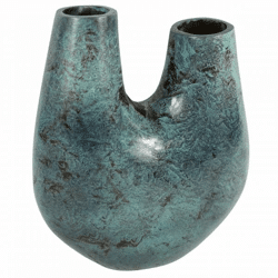 Dekokerze Vase Türkis 31 cm