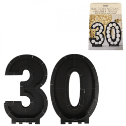 Ginger Ray balloon mosaic 30 digit black 83 cm