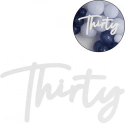 Ginger Ray Dekorationsbrett Thirty weiß 70 cm