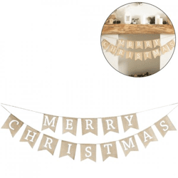 Ginger Ray Fahnenleine Frohe Weihnachten Jute 2,5 m