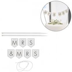 Ginger Ray Tortenaufleger Mr & Mrs Flaggenlinie