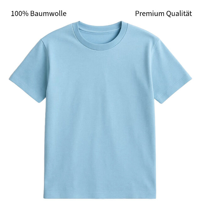 Herren Basic T-Shirt Premium Arbeits 100% Baumwolle Kurzarm Rundhals Freizeit