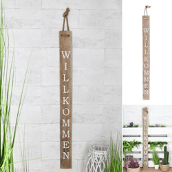 Wooden picture Welcome, ca.117cmH