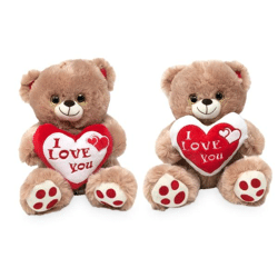 Plush figure bear with heart 