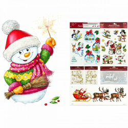 Fensteraufkleber Weihnachten assortiert